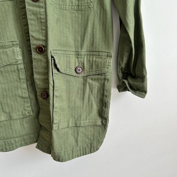Madewell Military Button Front Jacket in Green $148 - Picture 6 of 10